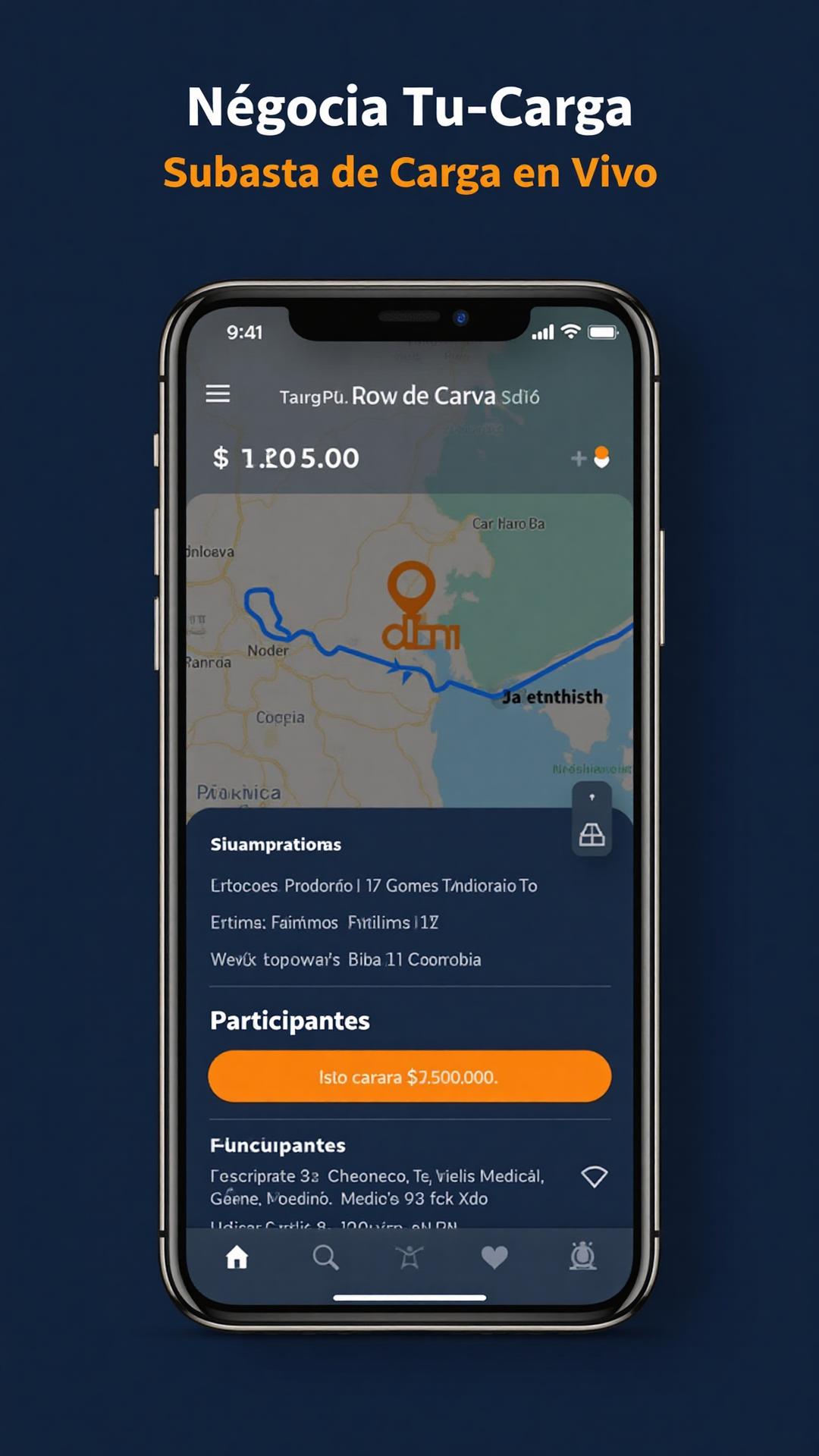 NegociaTuCarga app screen — AI negotiation